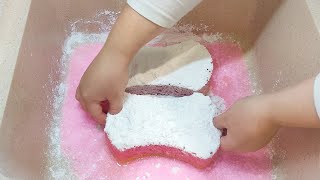 Laundry Paste 💗 Sudsy to Creamy to Thickkk 🤍 Sponges Squeezing ASMR [upl. by Otipaga521]