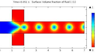 Two phase flow simulation with COMSOL [upl. by Ahseym]