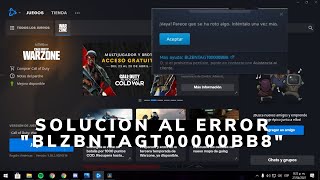 Solución al Error quotBLZBNTAGT00000BB8quot de BattleNet  WARZONECOLD WAR Sin necesidad de Reinstalar [upl. by Erwin890]