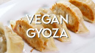 SIMPLE VEGAN GYOZA RECIPE  Tofu Ginger amp Scallion Dumplings [upl. by Ardnoid412]