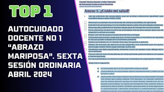 Autocuidado Docente No 1 “Abrazo mariposa” Sexta Sesión Ordinaria abril 2024 [upl. by Still42]