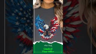 American Flag Eagle TShirt USA Patriotic Design Tee Independence Day Shirt Freedom TShirt o [upl. by Asiat]