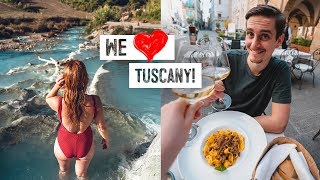 Incredible Spots in TUSCANY Blue Thermal Baths  Trying Tuscan Pasta in Pitigliano [upl. by Nauqet]