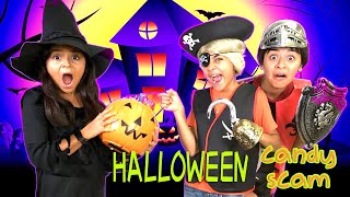 Halloween Candy SCAM  Funny Skit [upl. by Loring]