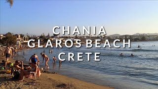 Chania Crete Greece Glaros Beach [upl. by Kantor614]