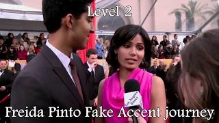 Freida Pinto FAKE accent journey [upl. by Ecnedac]