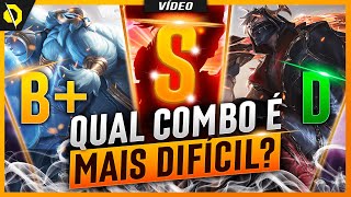 Ranqueamos os CAMPEÕES com os COMBOS MAIS DIFÍCEIS do LOL [upl. by Kyl]