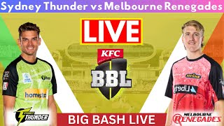 BBL Live Sydney Thunder vs Melbourne Renegades I THU VS REN Live I ST VS MLR Live I Big Bash Live [upl. by Annhoj]