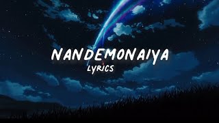 RADWIMPS  Nandemonaiya lyrics  Kimi No Nawa [upl. by Tristas]