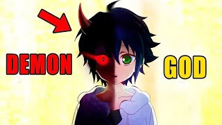 BINUBULLY na BATA Naging PINAKAMALAKAS na Kalahating Demonyo at DIYOS  anime recap tagalog [upl. by Ahtekal]