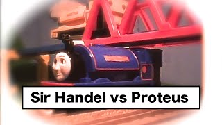 TrackMaster Narrow Gauge Races Sir Handel vs Proteus [upl. by Yert]