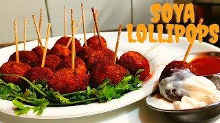 Soya🍡 Lollipop  Veg Soya Chilli  Veg Starter  Soya Recipe Easy Yummy Snacks  Soya 65 Masala RK [upl. by Ecinrev332]