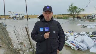 The Weather Channel Correspondent Justin Michaels reports on Tornado Aftermath in Valley View TX [upl. by Joellen701]