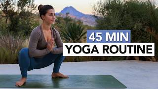 45 Min Yoga Routine  Full Body Beginner Friendly Yoga [upl. by Alphard]