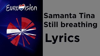 Samanta Tina  Still Breathing Lyrics Latvia Eurovision 2020 [upl. by Poucher]