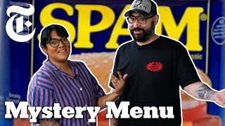 SPAM Thanksgiving 2 Chefs Make Thanksgiving Dinner With Spam  Mystery Menu  NYT Cooking [upl. by Rachaba321]