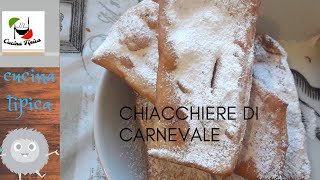 come fare chiacchiere di carnevale ricetta semplice e veloce cucinatipica [upl. by Blanca]