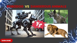 Robot Dog Meets Lions amp Street Dogs [upl. by Aili]