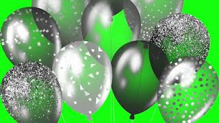 SILVER WEDDING BALLOONS  GREEN SCREEN EFFECT [upl. by Tnerual]