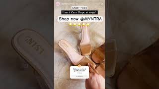 Myntra Footwear Finds X Gnist Heels footwear dupe transparenttrends shoes heels fashion [upl. by Anoiuq897]