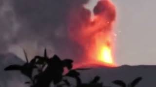 Mount Etna Volcano Erupts in Sicily Italy [upl. by Bayly]