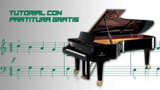 Canciones fáciles para piano Tutorial con partitura gratis [upl. by Stelu]