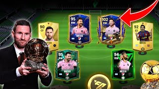 🐐 FICHAMOS TODAS LAS CARTAS DE LEO MESSI EN FC MOBILE 🔥 [upl. by Cherilyn]