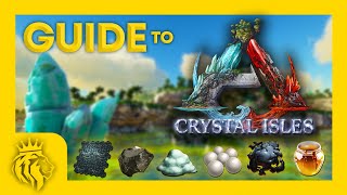 BEGINNERS GUIDE To CRYSTAL ISLES  Everything You Need To Know  ARK Survival Evolved [upl. by Livi343]