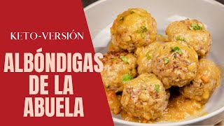 KETO ALBÓNDIGAS tradicionales de la abuela VERSIÓN KETO  SIN gluten [upl. by Mignon944]