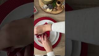 xmas2024 napkinfold ideas youtubeshorts [upl. by Nyrraf]