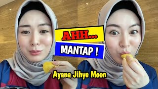 AWALNYA GAK DOYAN KINI KETAGIHAN  Ayana Jihye Moon 😋 Menikmati Durian Musangking [upl. by Ynnal]