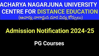 ANU PG Distance Notification 202425 sampathinformation [upl. by Ahsitram]