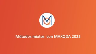 Webinar Métodos mixtos con MAXQDA [upl. by Demaria]