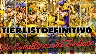 Tier list DEFINITIVA de Caballeros del Zodiaco Lista de niveles [upl. by Rothberg]