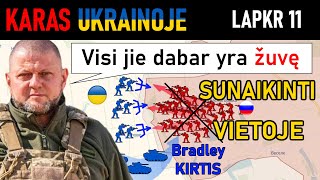 Lapkr 11 ŽIAURU RUSAI VOS PERŽENGIA 100 METRŲ IR YRA SUTRIUŠKINAMI  Karas Ukrainoje Apžvalga [upl. by Marr]