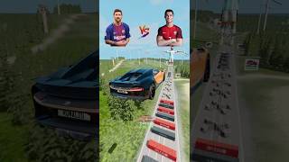 Messi Team vs Ronaldo Team Jump Challenge ⚽️ beamngdrive shorts football ronaldo messi keepup [upl. by Arenat837]