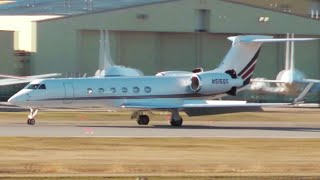 Gulfstream GV Approach and Landing [upl. by Ellenahc]