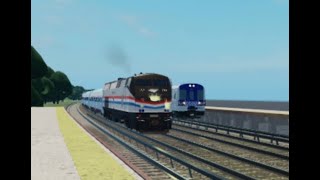 Amtrak 49 meets SB overshooting M7 at Ardsley on Hudson ECTS [upl. by Anirdua]