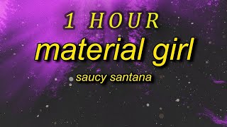 Saucy Santana  Material Girl Bass Boosted Lyrics material girl tiktok 1 HOUR [upl. by Soph]