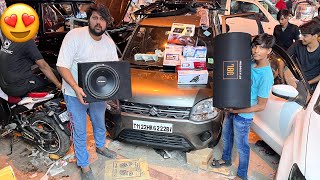 FULLY MODIFIED MY ALL NEW WAGONR Lxi To Zxi😍🔥  Music System Central Lock Spoiler Etc [upl. by Fiske522]