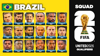 BRAZIL SQUAD FT ENDRICK  WORLD CUP 2026 QUALIFIERS NOVEMBER MATCHES [upl. by Ithsav]