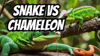 Boomslang Snake DESTROYS Chameleon in Seconds [upl. by Nhguahs]