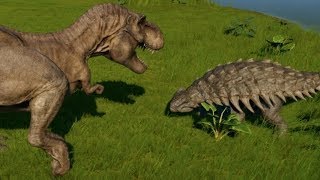 Ankylosaurus vs TRex Indominus Rex Spinosaurus Giganotosaurus amp Allosaurus 1080p 60FPS [upl. by Secilu]