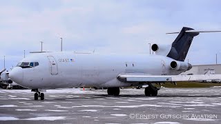 40 Year Old Classic USA Jet Boeing 727200F Arriving and Departing  Hamilton Intl [upl. by Aikemahs]