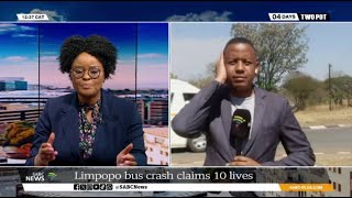 Limpopo bus crash claims 10 lives Koketso Motau gives an update [upl. by Ahras]