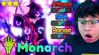 MONARCH SUNG JINWOO MONARCH MAX STATS SHOWCASE  Anime Vanguards [upl. by Tiff777]