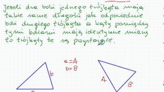 Przystawanie trójkątów  Matematyka Szkoła Podstawowa i Gimnazjum [upl. by Michell]