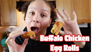 Buffalo Chicken Egg Rolls 😮‍💨 Fall Foods Pt3 [upl. by Devora]