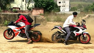 KTM RC200 VS PULSAR RS200 TOCHAN TEST  TUG OF WARS [upl. by Akenom]