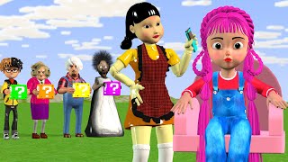 Scary Teacher 3D vs Squid Game Cut Curly Hair Summer Festival Nice or Error 5 Times Challenge [upl. by Jelsma]